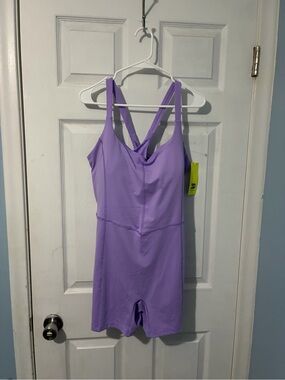 Target Lavender Womens Sporty Cross-Back Romper